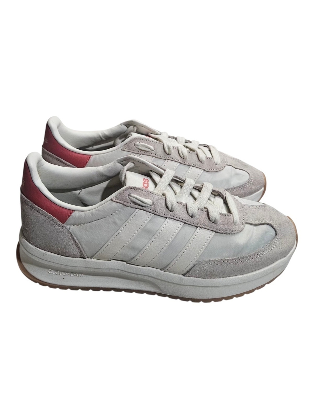 Adidas Run 70S 2.0 JH7323 Womens 8.5 Running Shoes White Blush Athletic Sneaker